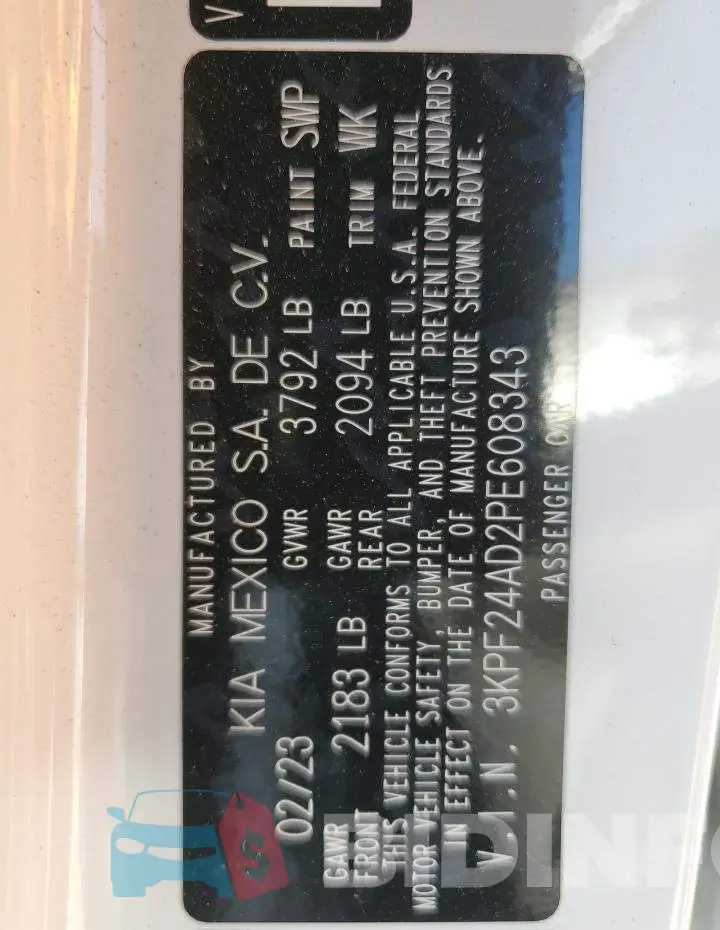 3KPF24AD2PE608343 Photo# 12