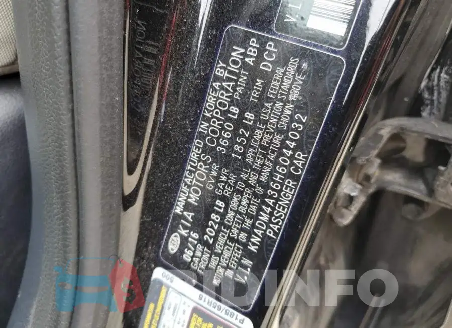KNADM4A36H6044032 Photo# 14