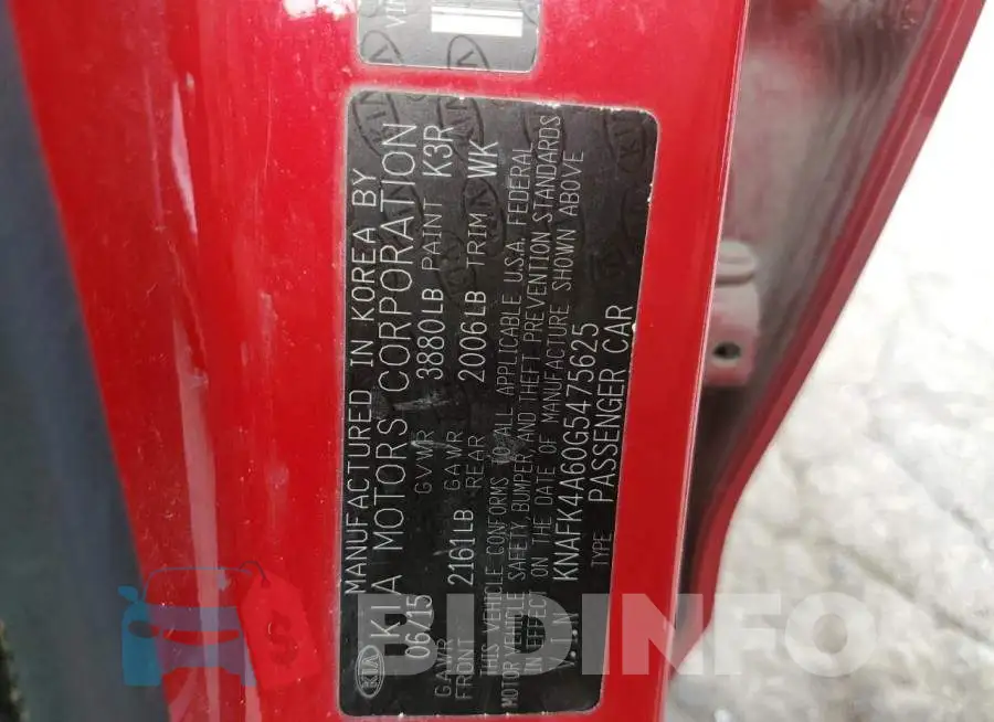 KNAFK4A60G5475625 Photo# 12