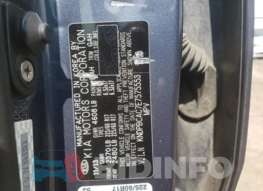 KNDPBCAC7E7575553 Photo# 12
