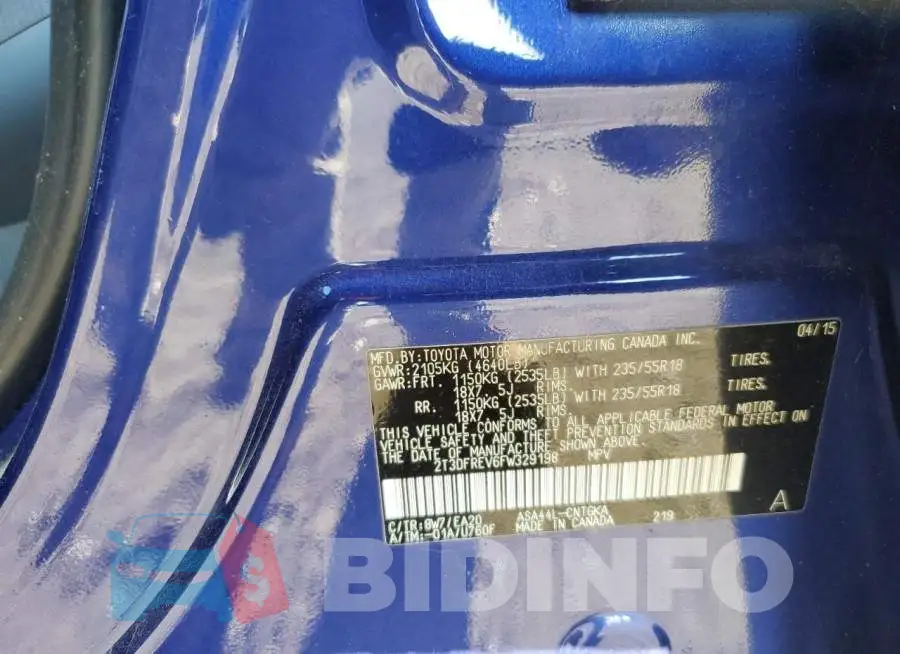 2T3DFREV6FW329198 Photo# 13