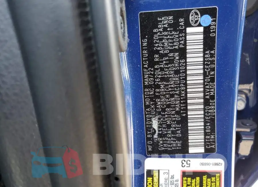 4T1T11AK8PU101026 Photo# 13