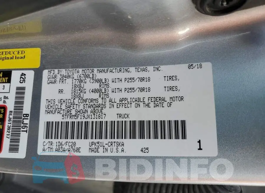 5TFRM5F19JX131817 Photo# 12