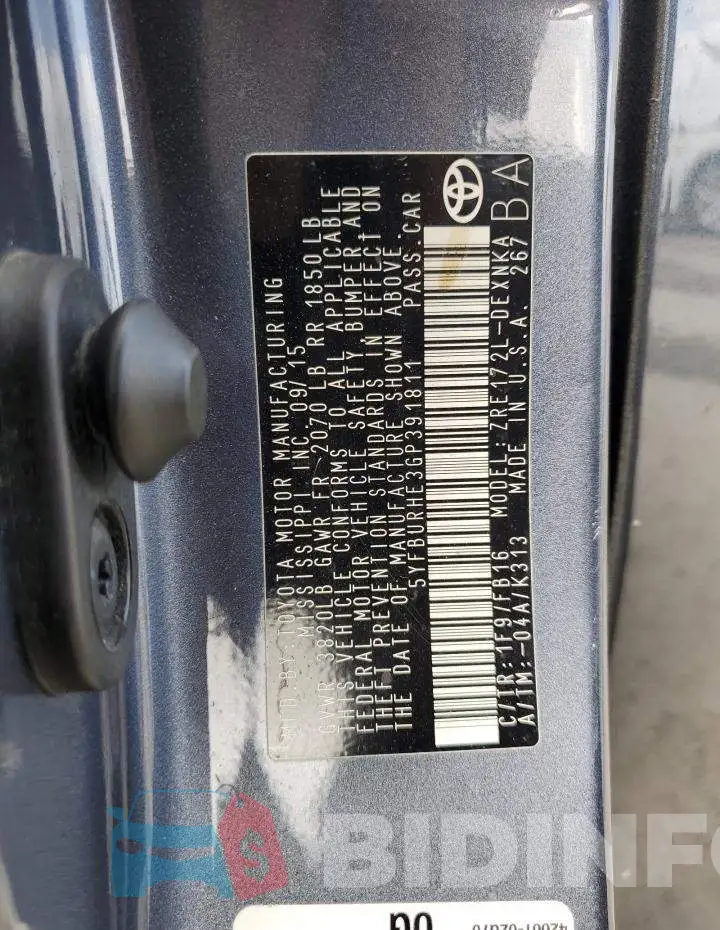 5YFBURHE3GP391811 Photo# 13