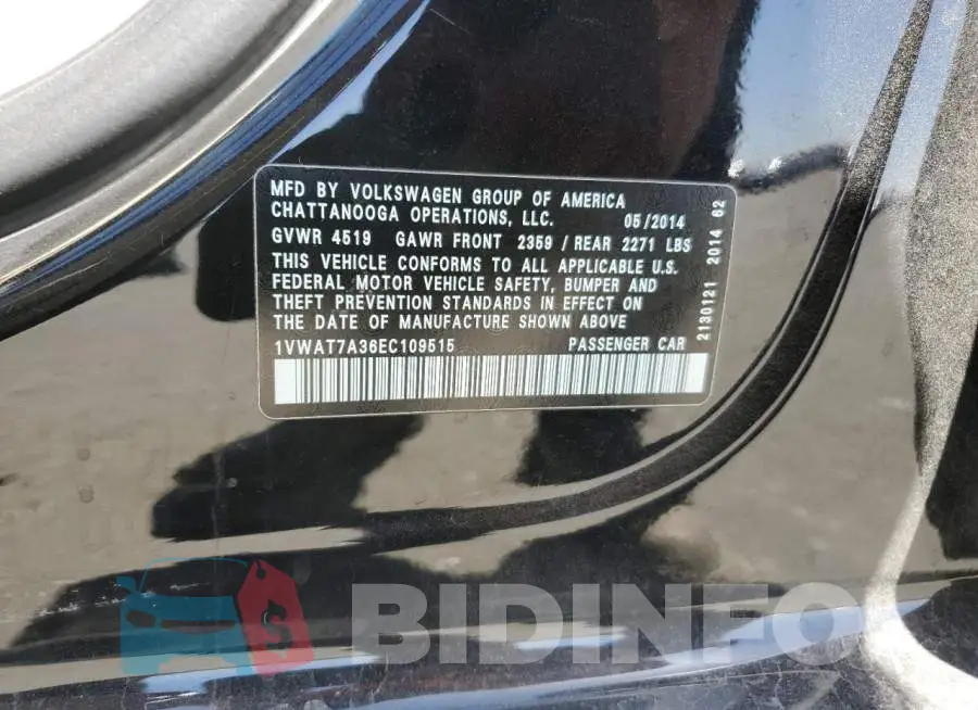 1VWAT7A36EC109515 Photo# 12