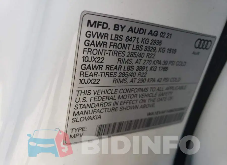 WA1EVAF14MD028647 Photo# 13