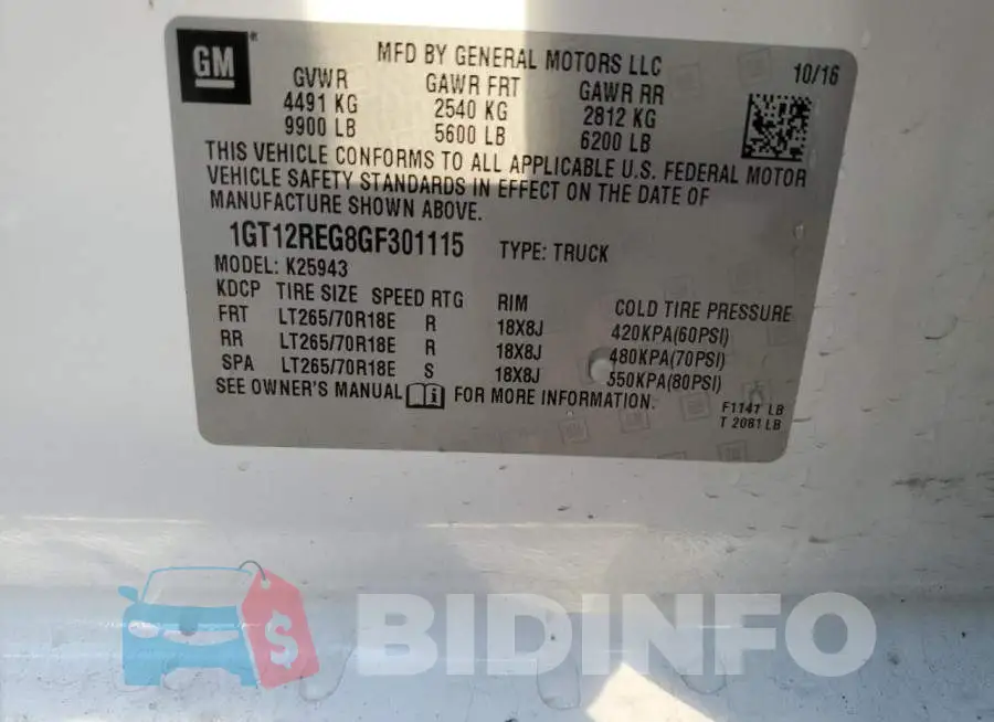 1GT12REG8GF301115 Photo# 12