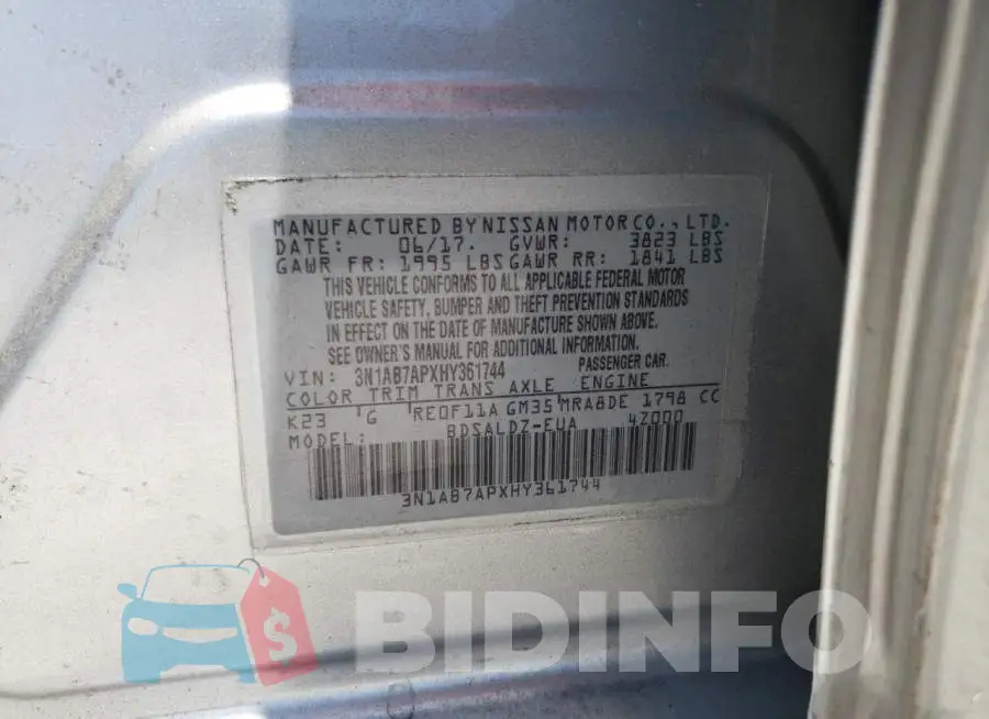 3N1AB7APXHY361744 Photo# 12