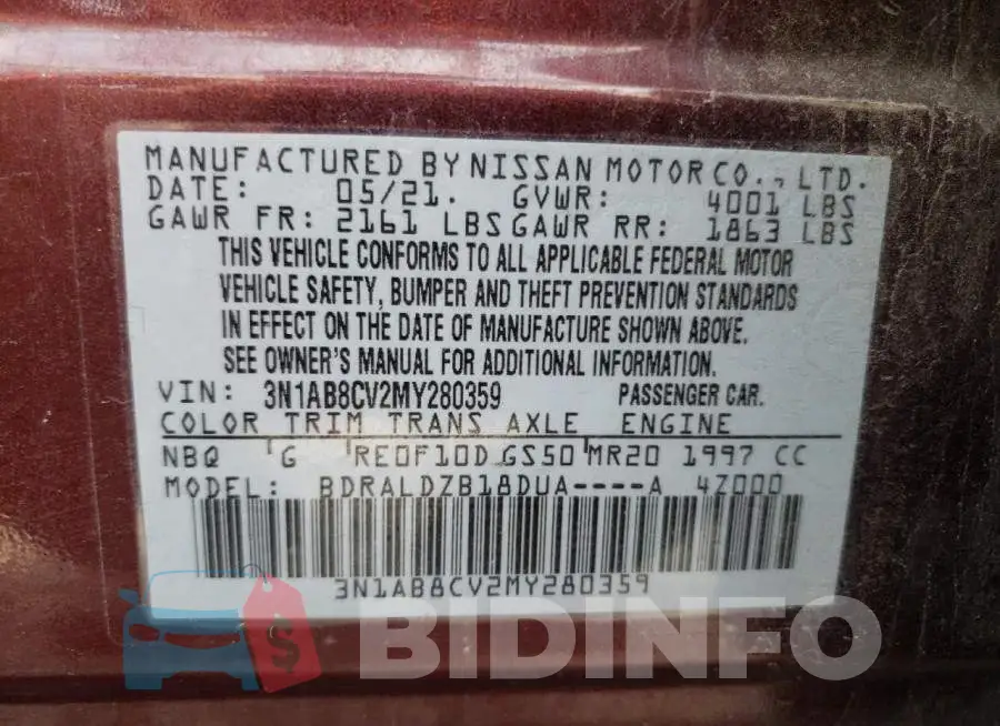 3N1AB8CV2MY280359 Photo# 12
