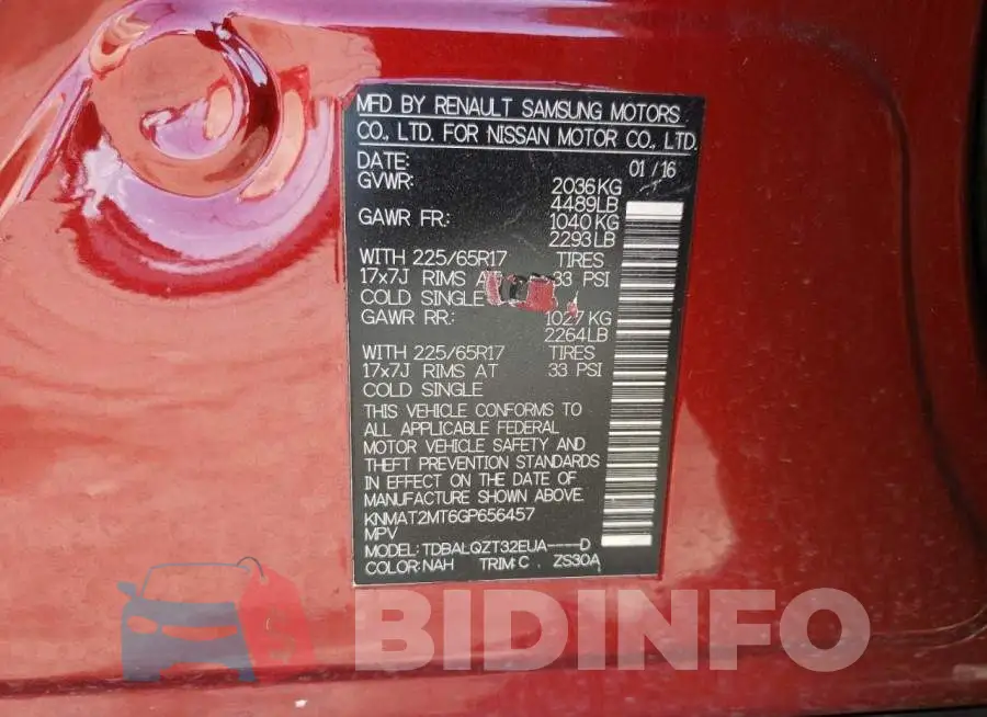 KNMAT2MT6GP656457 Photo# 13