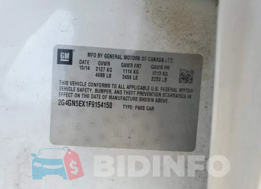 2G4GN5EX1F9154150 Photo# 13