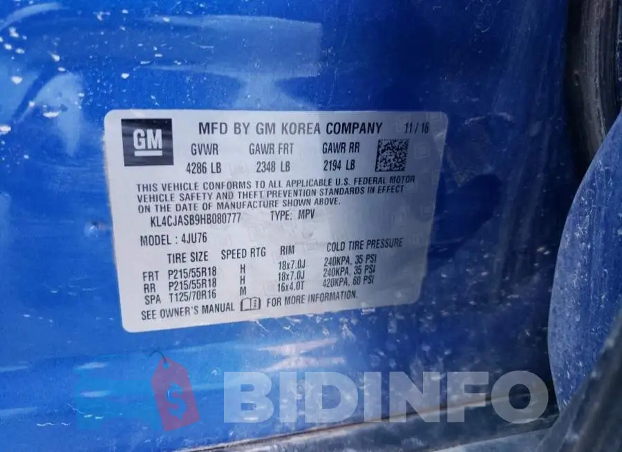 KL4CJASB9HB080777 Photo# 12