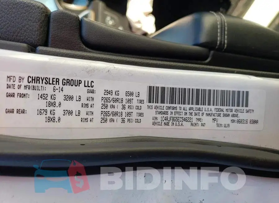 1C4RJFBG5EC546221 Photo# 12