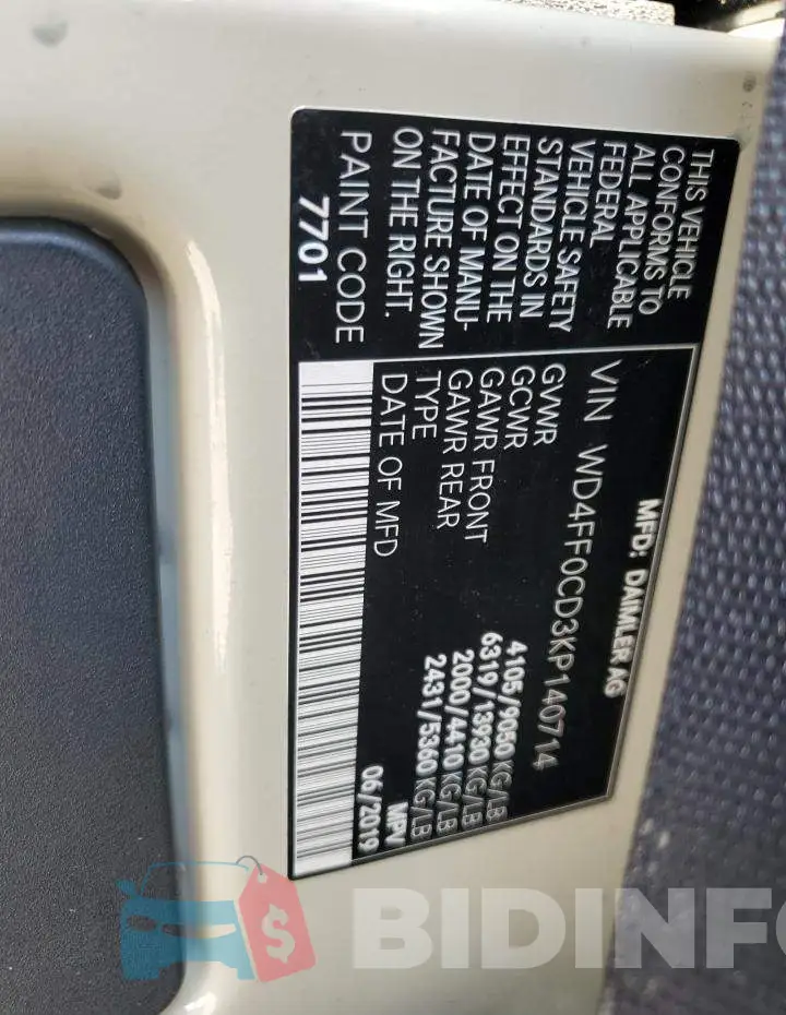 WD4FF0CD3KP140714 Photo# 12
