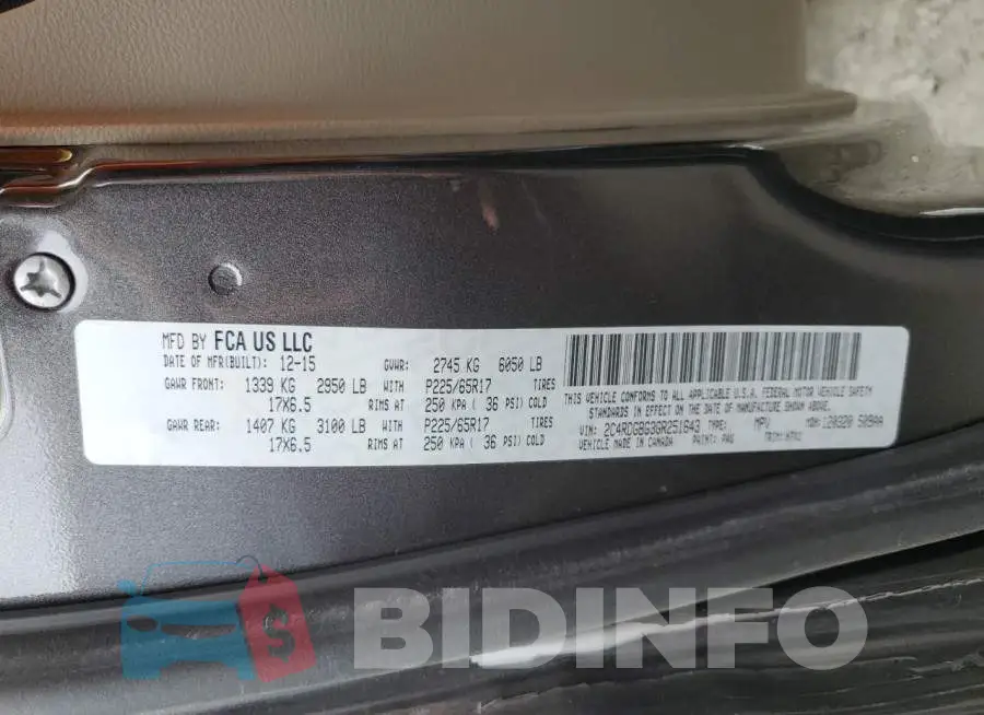 2C4RDGBG3GR251643 Photo# 12