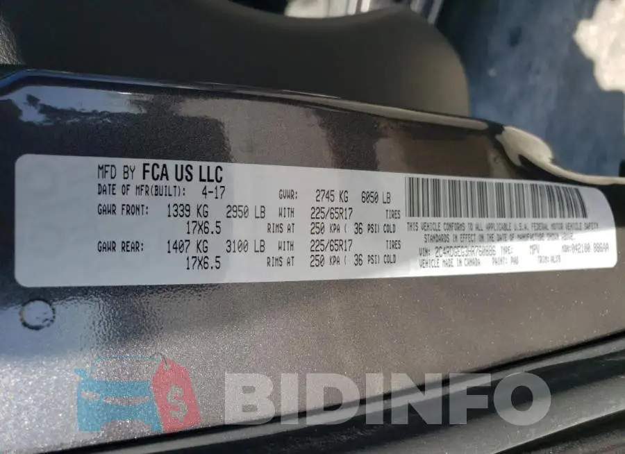 2C4RDGEG3HR760886 Photo# 13