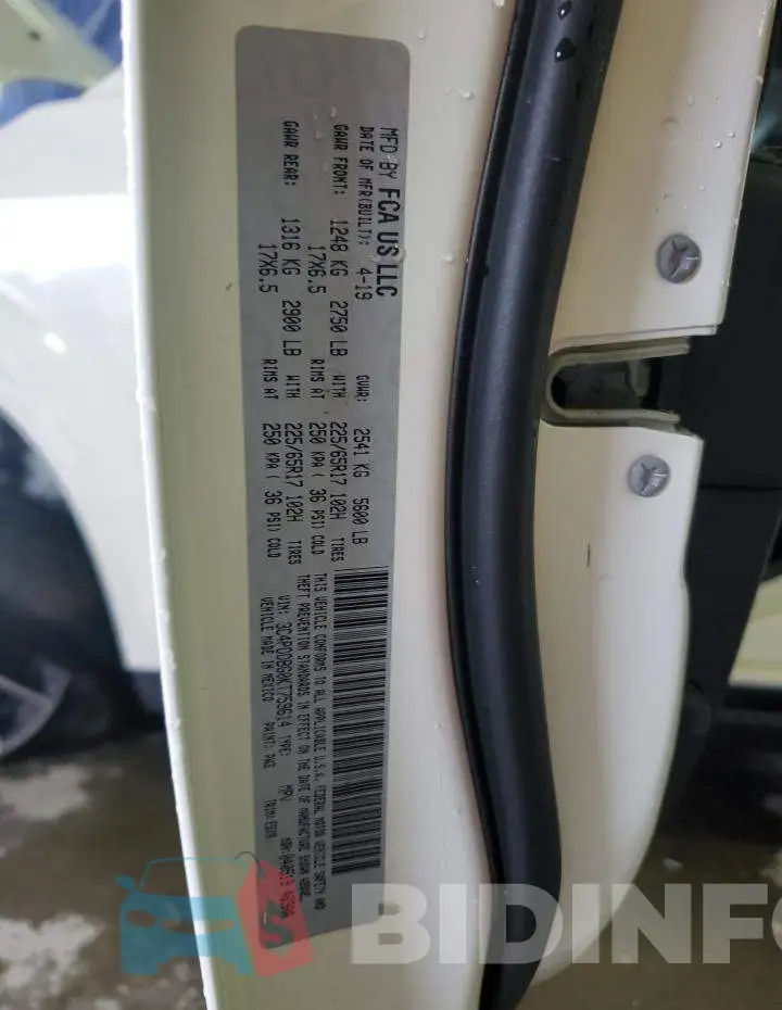 3C4PDDBG0KT759614 Photo# 13