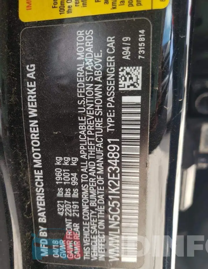 WMWLN5C51K2E34891 Photo# 12