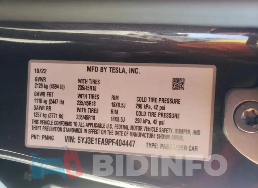 5YJ3E1EA9PF404447 Photo# 13