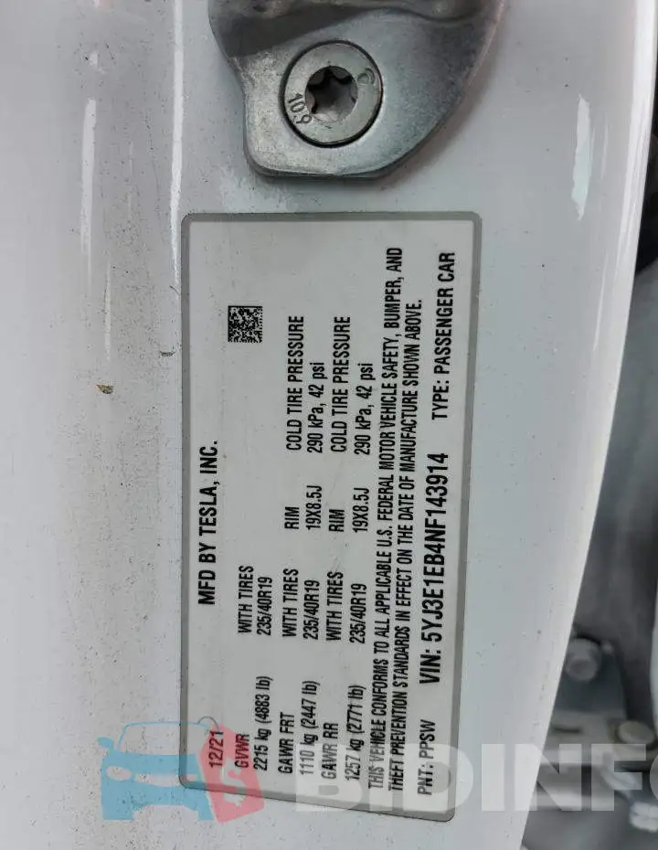 5YJ3E1EB4NF143914 Photo# 13