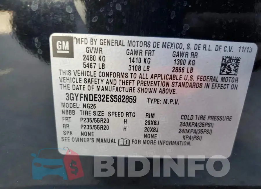 3GYFNDE32ES582859 Photo# 12