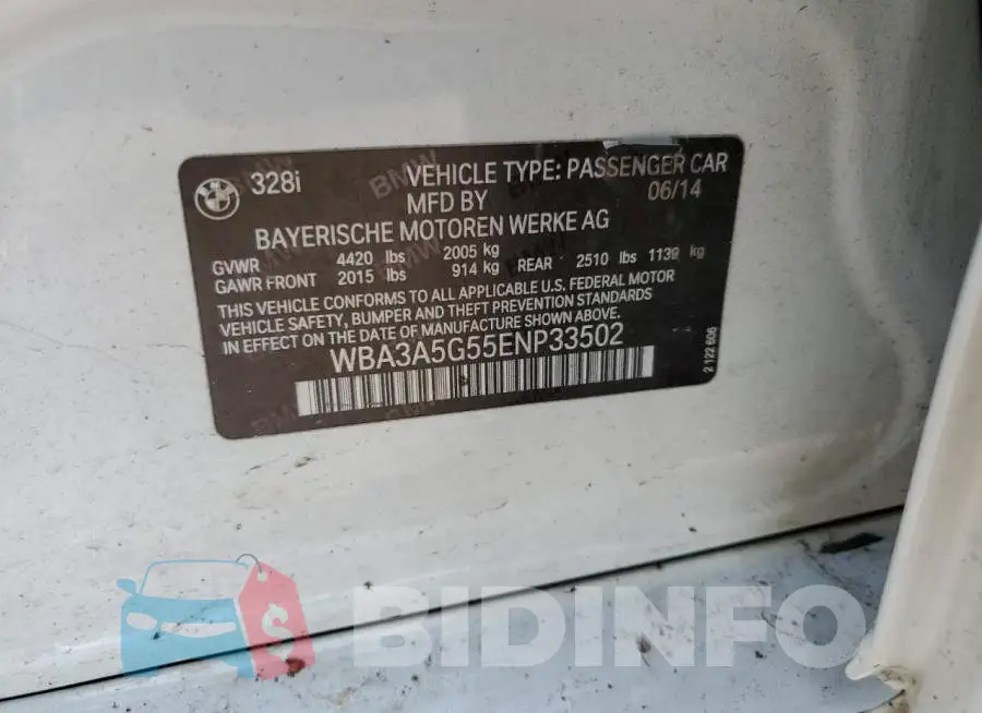 WBA3A5G55ENP33502 Photo# 12