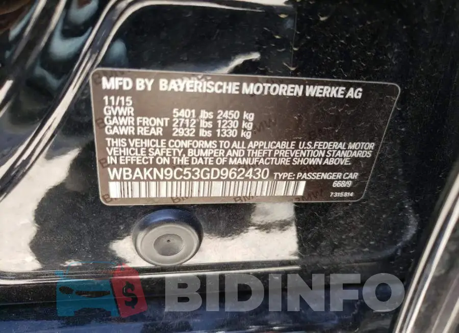 WBAKN9C53GD962430 Photo# 12