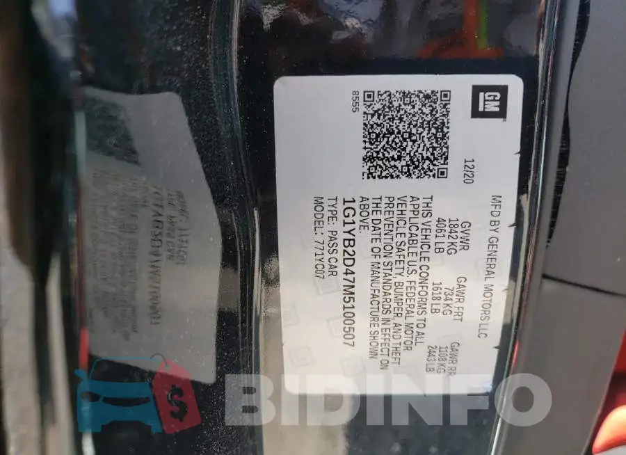1G1YB2D47M5100507 Photo# 12