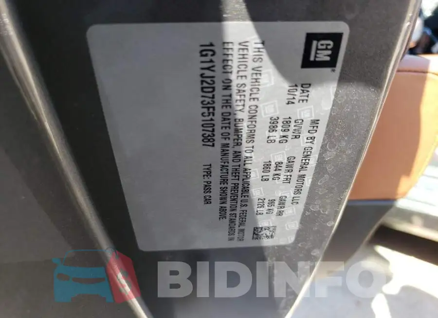 1G1YJ2D73F5107387 Photo# 13