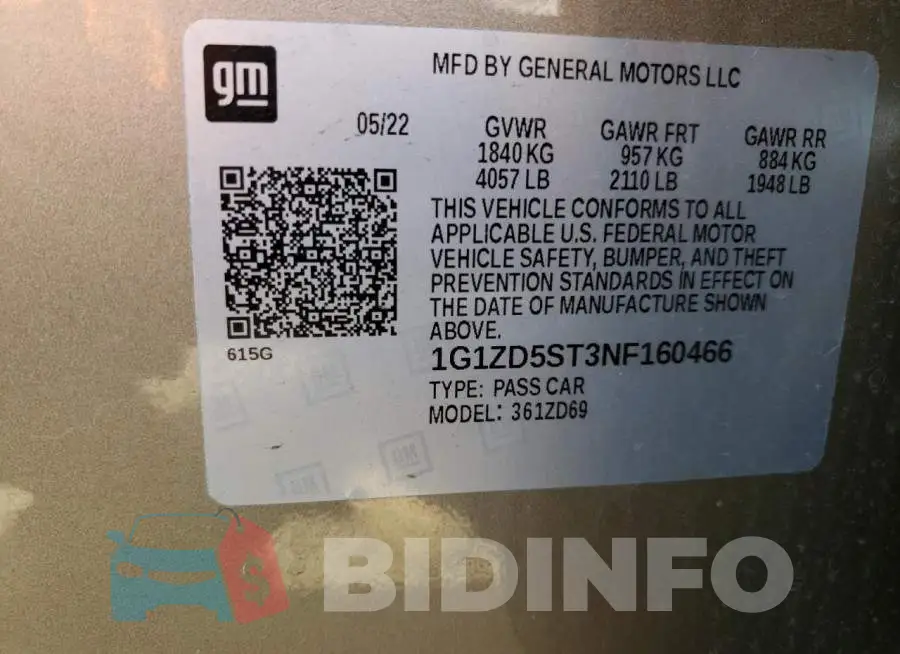 1G1ZD5ST3NF160466 Photo# 12