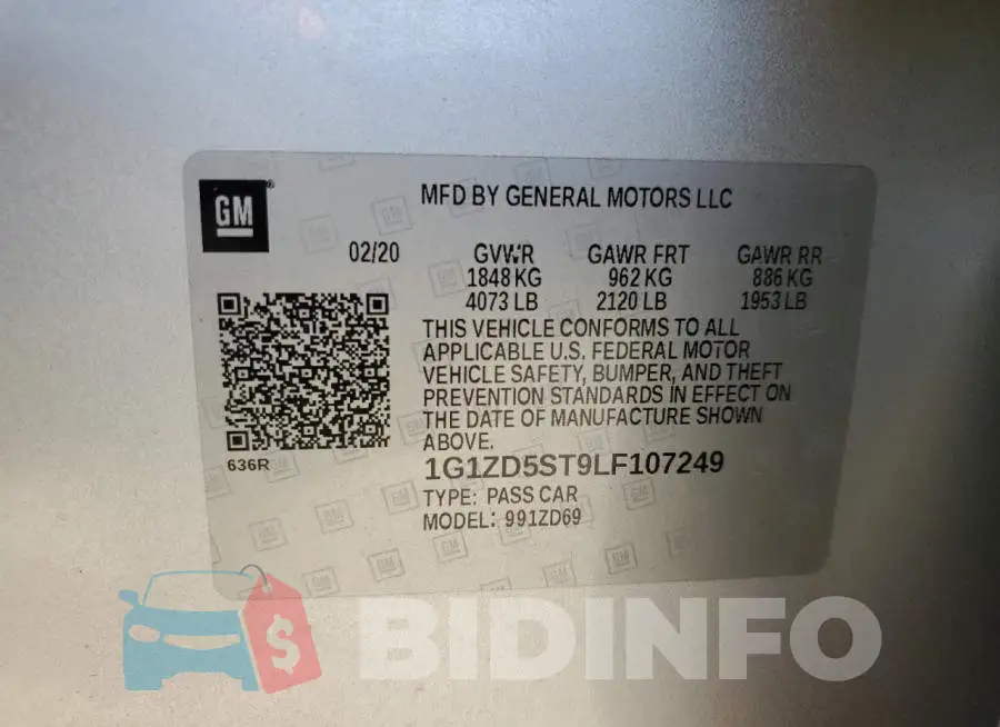 1G1ZD5ST9LF107249 Photo# 12