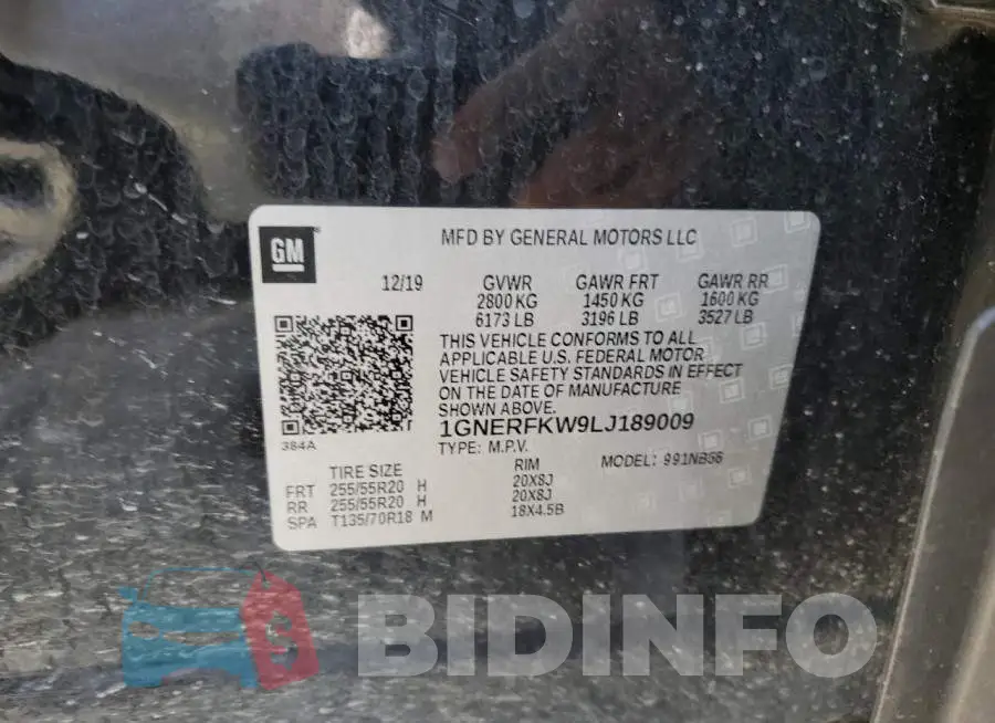 1GNERFKW9LJ189009 Photo# 13