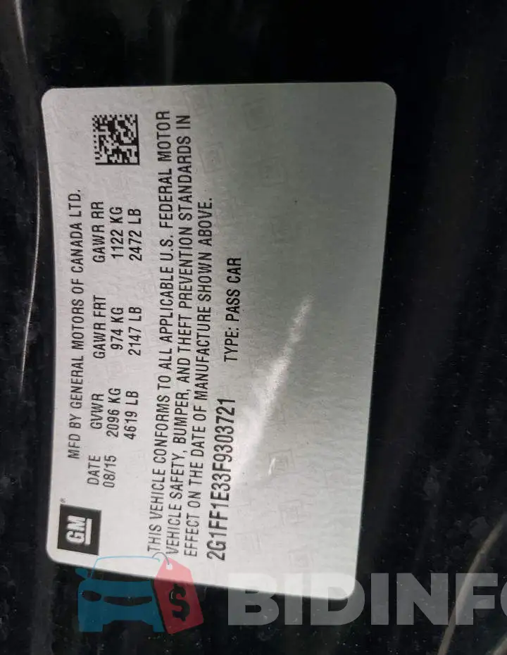 2G1FF1E33F9303721 Photo# 12
