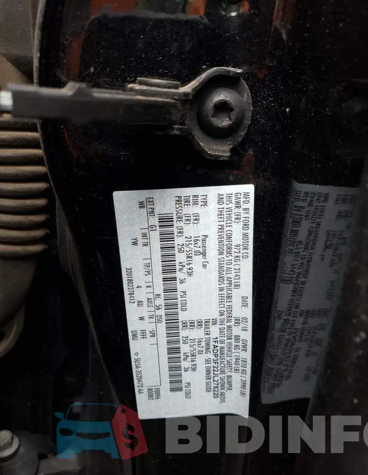 1FADP3F22JL278220 Photo# 12