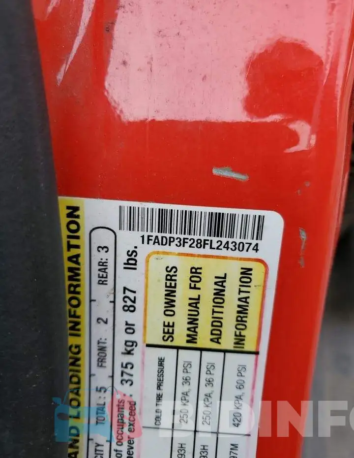 1FADP3F28FL243074 Photo# 12
