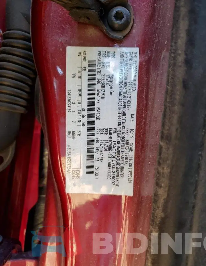 1FADP3FE7GL216007 Photo# 12