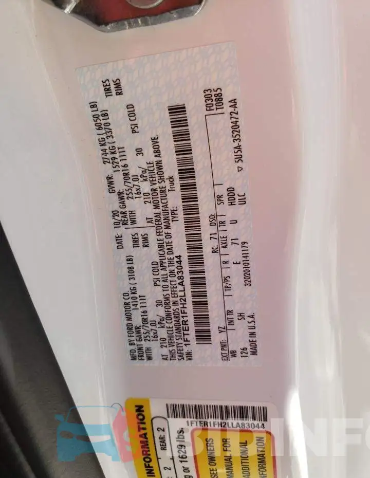 1FTER1FH2LLA83044 Photo# 12