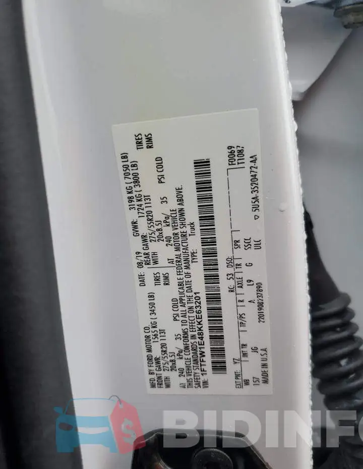 1FTFW1E48KKE63201 Photo# 12
