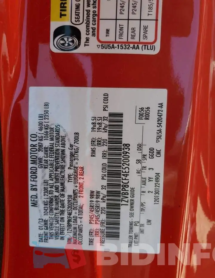 1ZVBP8CF4E5200938 Photo# 13