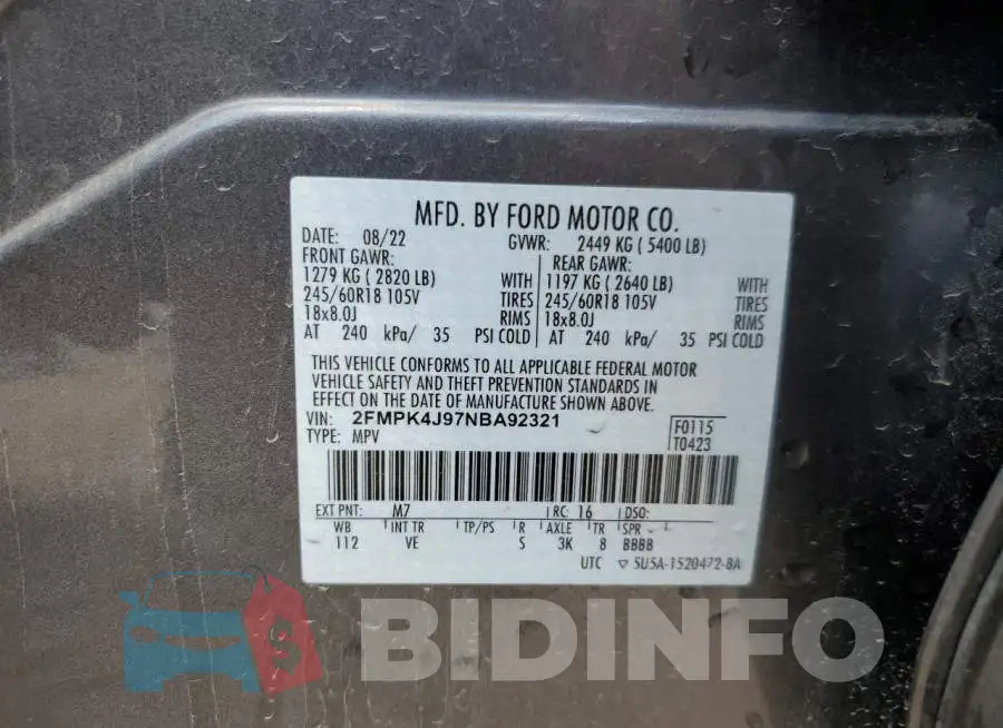 2FMPK4J97NBA92321 Photo# 12