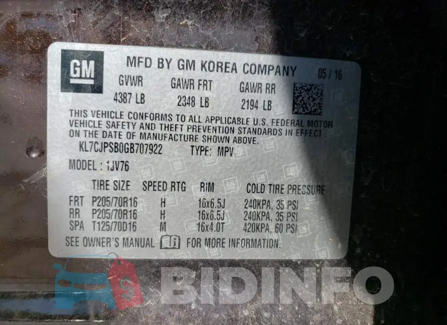 KL7CJPSB0GB707922 Photo# 13
