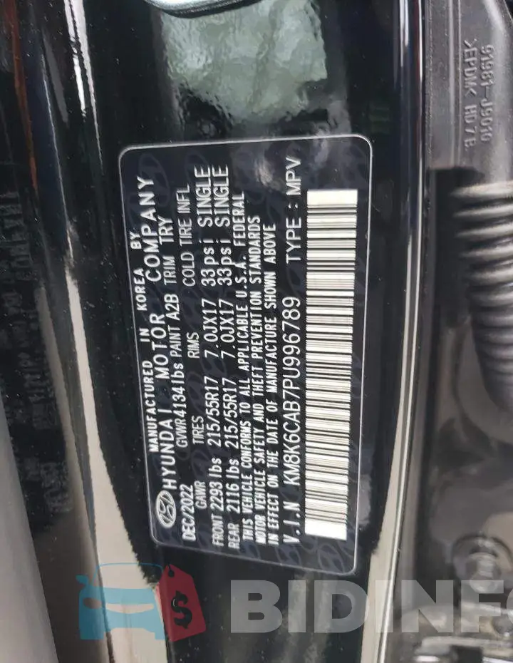 KM8K6CAB7PU996789 Photo# 13