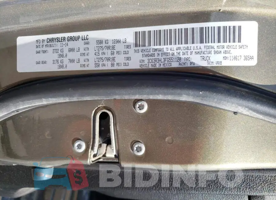 3C63R3HL3FG551120 Photo# 12