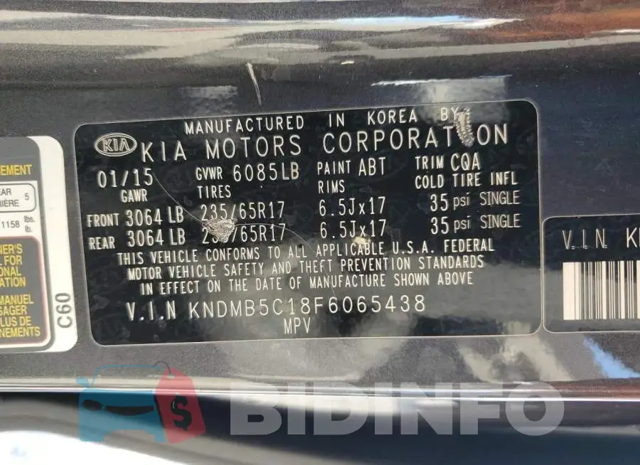 KNDMB5C18F6065438 Photo# 13
