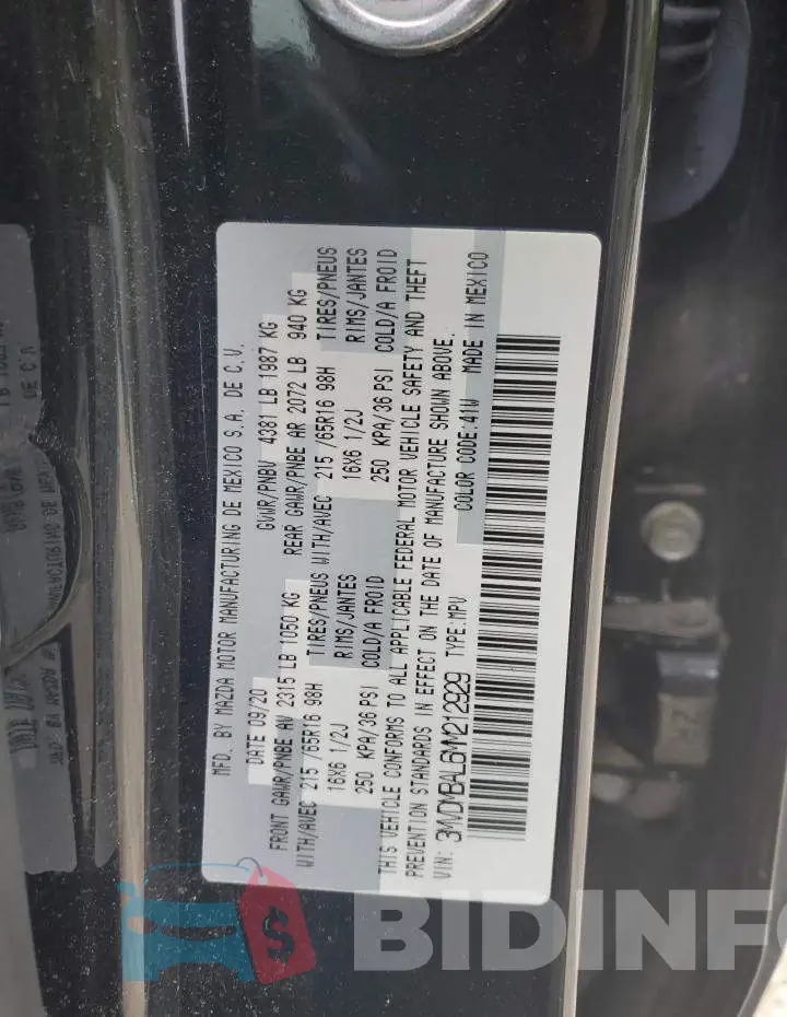 3MVDMBAL6MM212929 Photo# 12