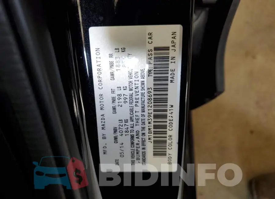 JM1BM1M39E1208693 Photo# 12