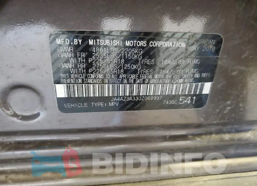 JA4AZ3A33JZ068997 Photo# 12