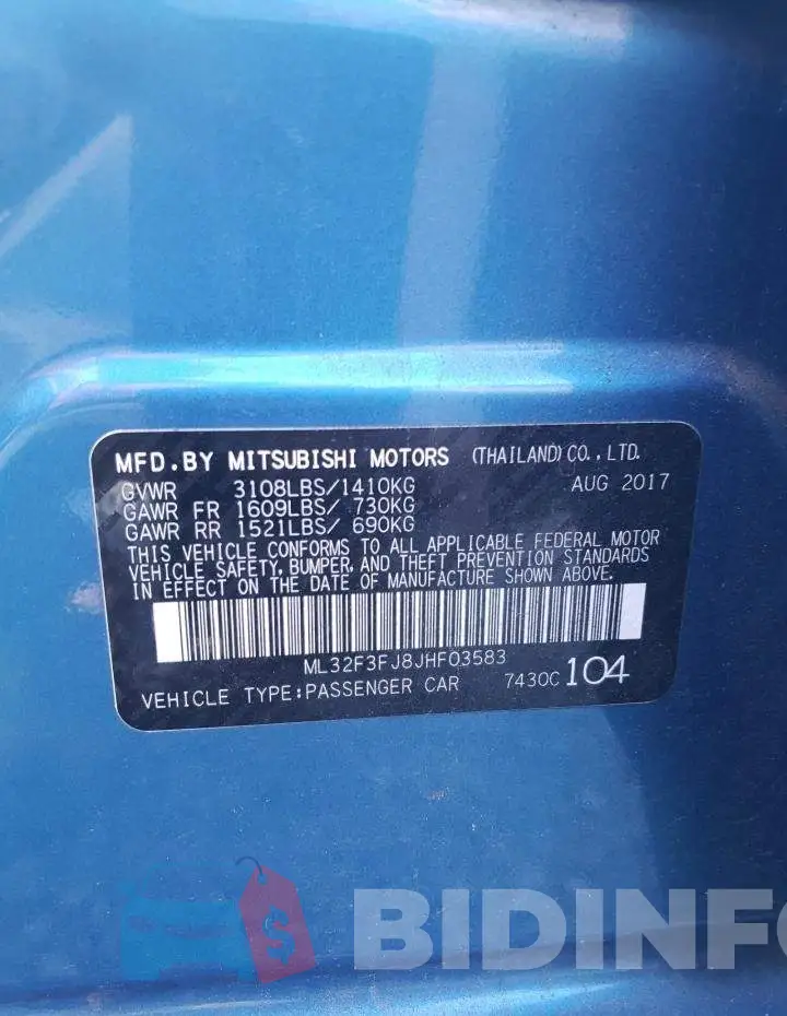 ML32F3FJ8JHF03583 Photo# 12