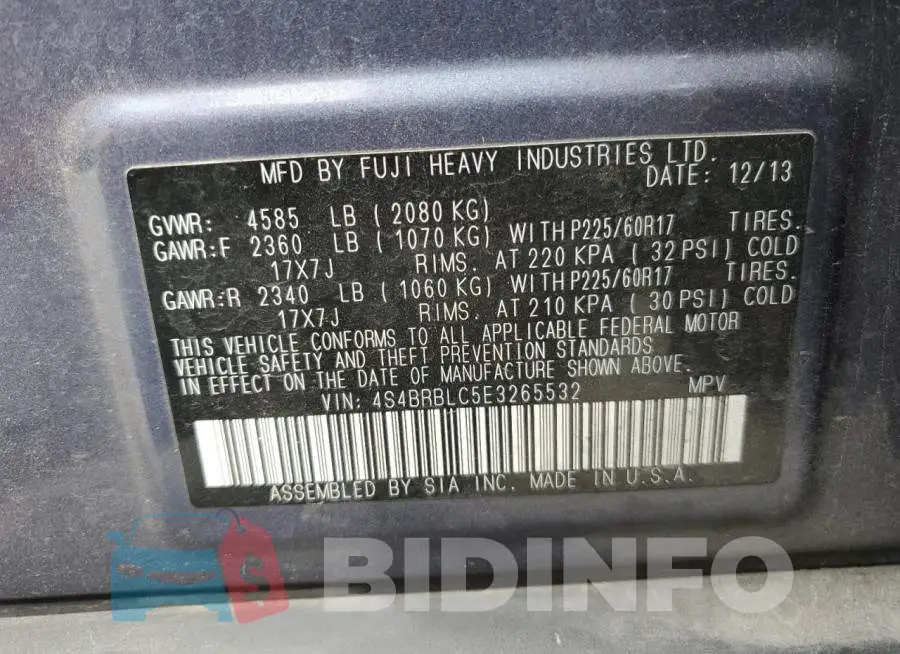 4S4BRBLC5E3265532 Photo# 13