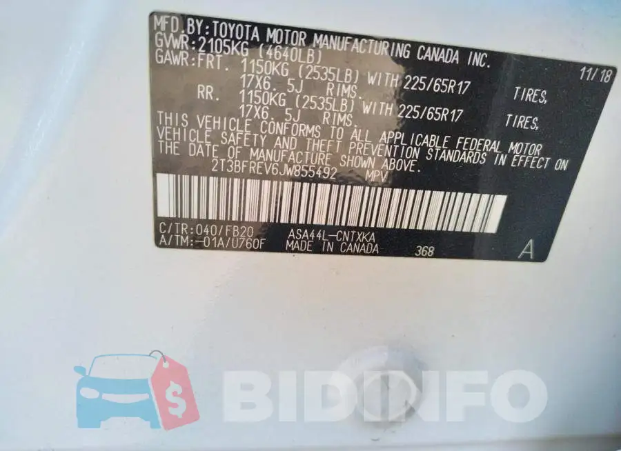 2T3BFREV6JW855492 Photo# 12